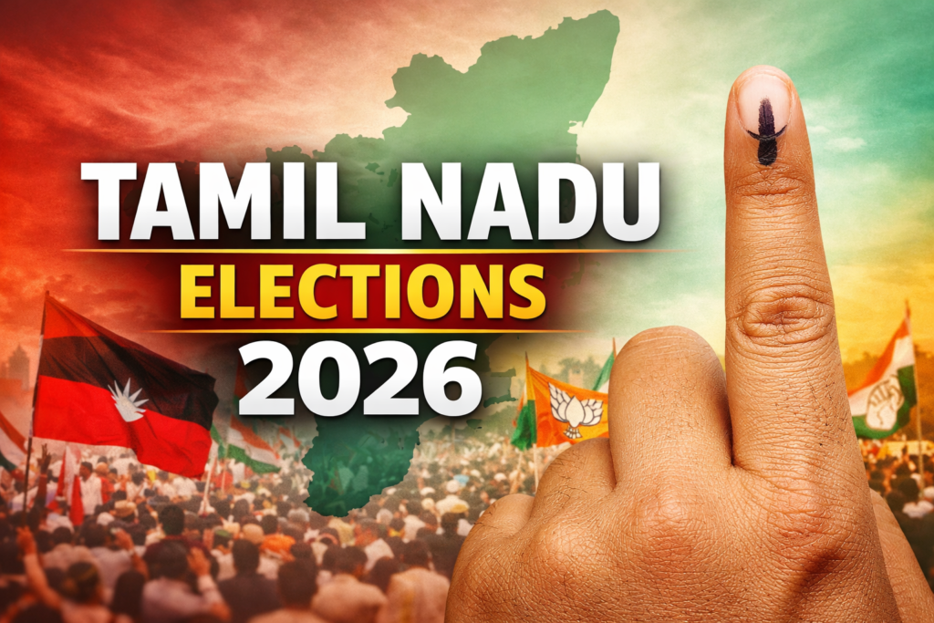 Tamil Nadu Assembly Elections 2026: Schedule, Seats, Parties, Alliances, Manifestos and Strategies Tamil Nadu Elections 2026 vote symbol inked finger voters political parties campaign