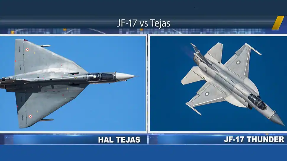 Tejas Mk2 and JF-17 Block III fighter jets comparison representing India and Pakistan air power competition.