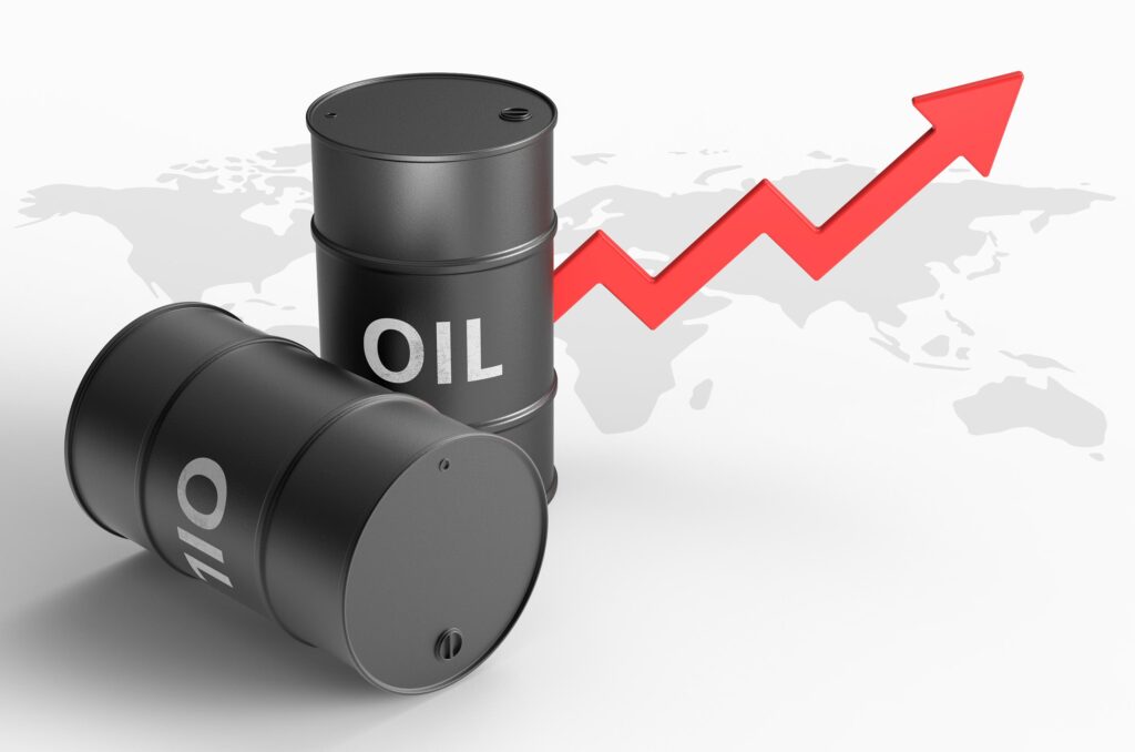 global oil price increase barrels price chart