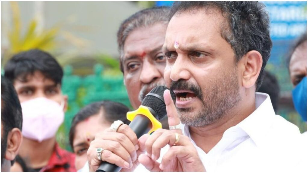 Kerala Assembly Elections 2026 BJP Kerala president K Surendran speaking at election campaign rally