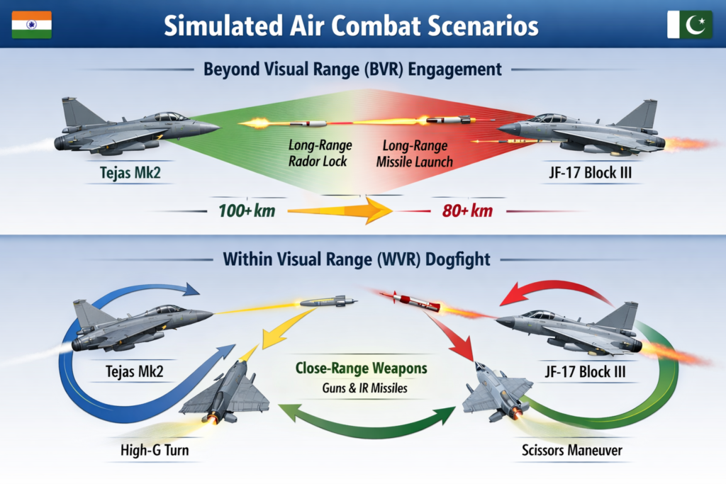simulated air combat scenarios