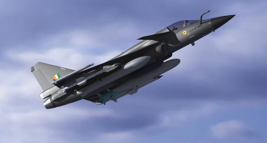 Tejas Mk2 is a larger and more powerful evolution of the Tejas family, designed as a medium-weight fighter with new sensors, longer range, and a stronger engine.