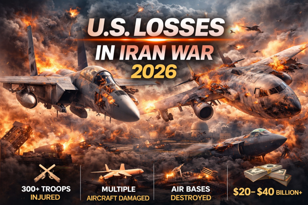 $30K Drone vs $4M Missile: How Iran Is Forcing the U.S. Into a Billion-Dollar War Damaged U.S. fighter jets and aircraft burning amid explosions in Iran war 2026, representing military losses, destroyed air bases and rising war cost.