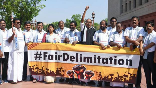 Indian political leaders including BJP and opposition reacting to delimitation debate in parliament