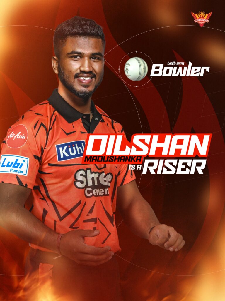 Dilshan Madushanka SRH IPL 2026 left arm fast bowler Sunrisers Hyderabad replacement signing image