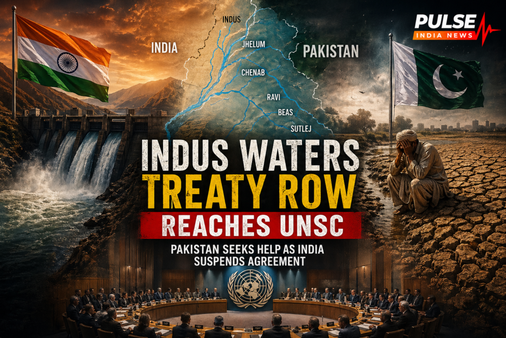 India and Pakistan face escalating tensions over the Indus Waters Treaty as Pakistan approaches the UNSC amid fears of water shortages and rising summer heat.