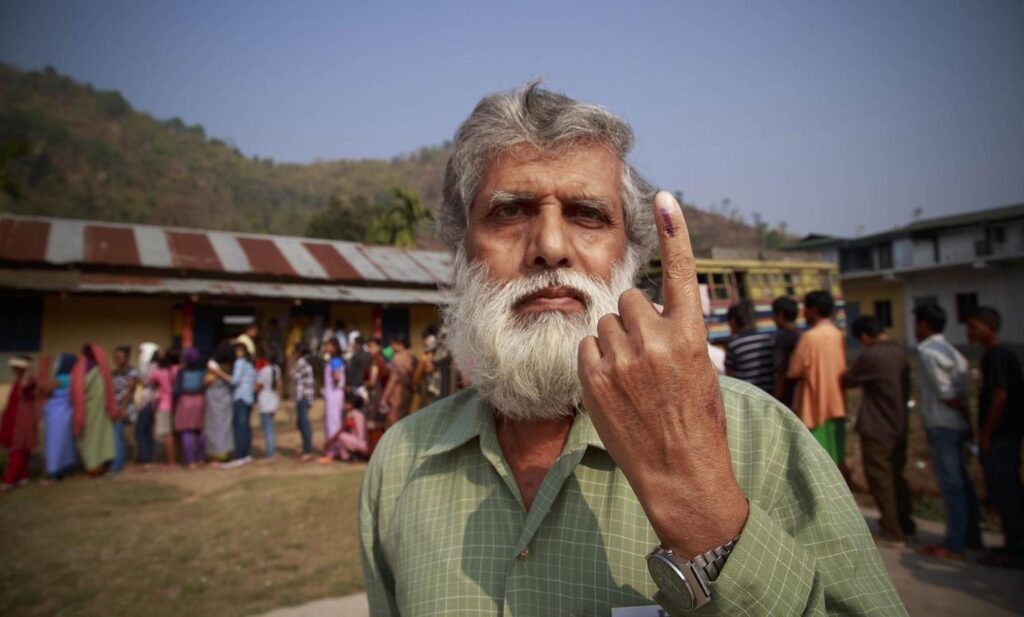 Polling Ends in Assam, Kerala and Puducherry; Results on May 4 Indian voters showing inked finger after voting in Assam Kerala Puducherry elections