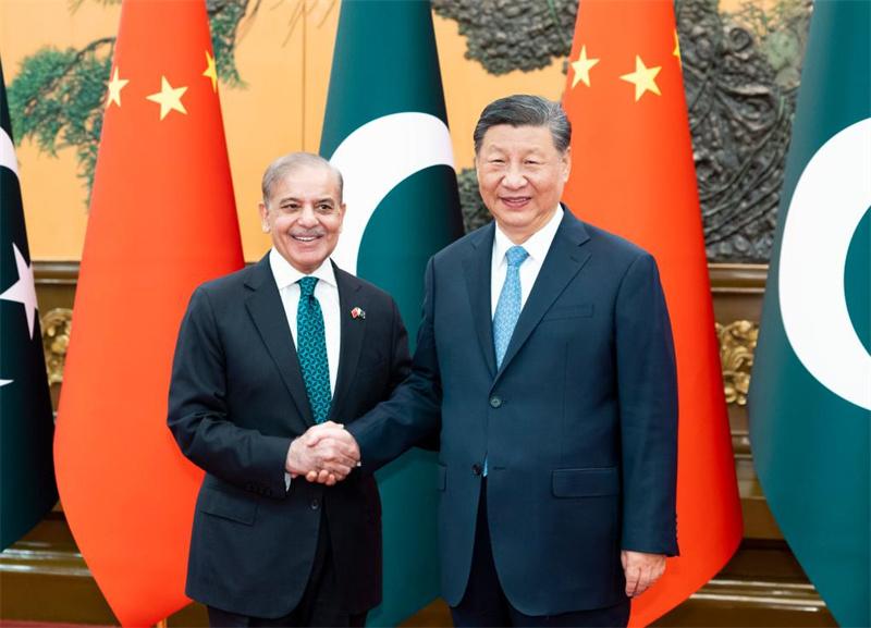 Pakistan Prime Minister Shehbaz Sharif addressing economic crisis and foreign support