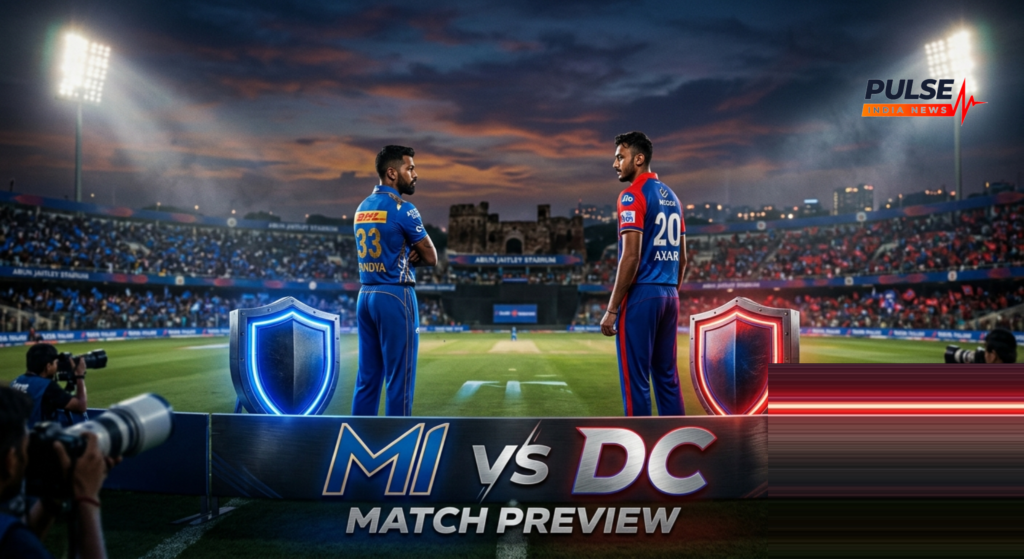 🏏 MI vs DC Match Preview IPL 2026: Playing XI, Pitch Report & Prediction Mumbai Indians vs Delhi Capitals IPL 2026 match preview at Arun Jaitley Stadium with players facing off under lights