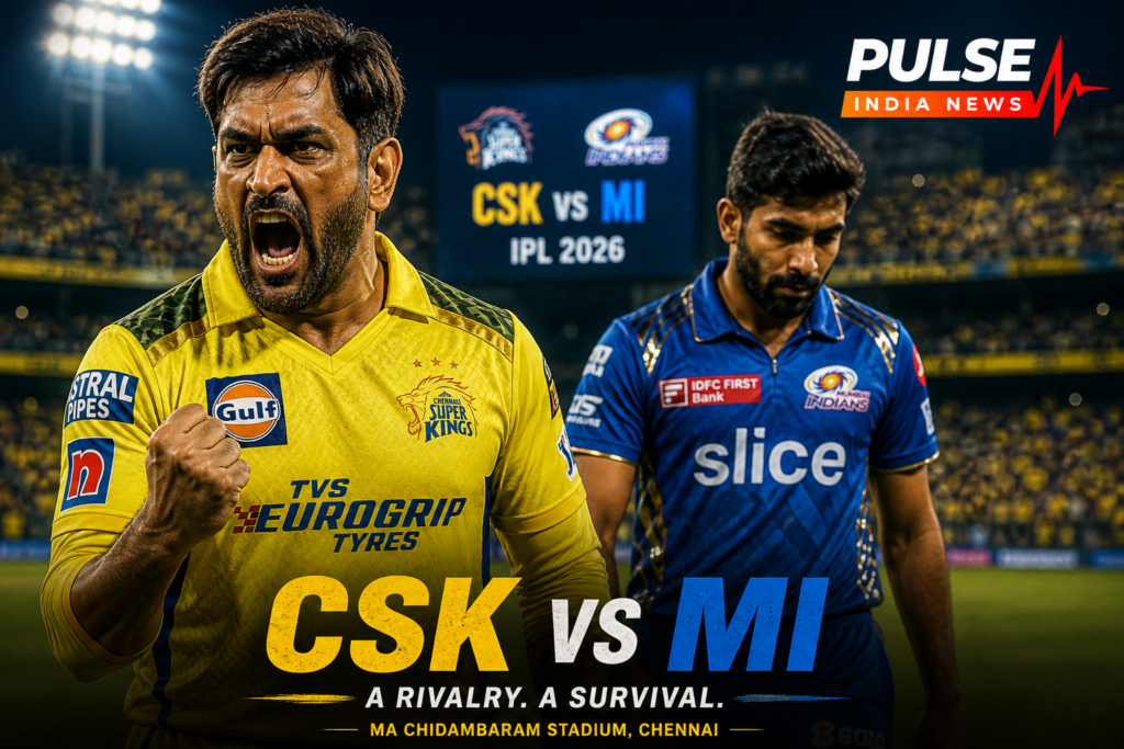 CSK vs MI IPL 2026 match players Chennai Super Kings vs Mumbai Indians at Chepauk stadium