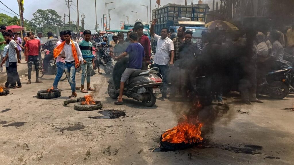 Scenes from 2021 West Bengal post-poll violence