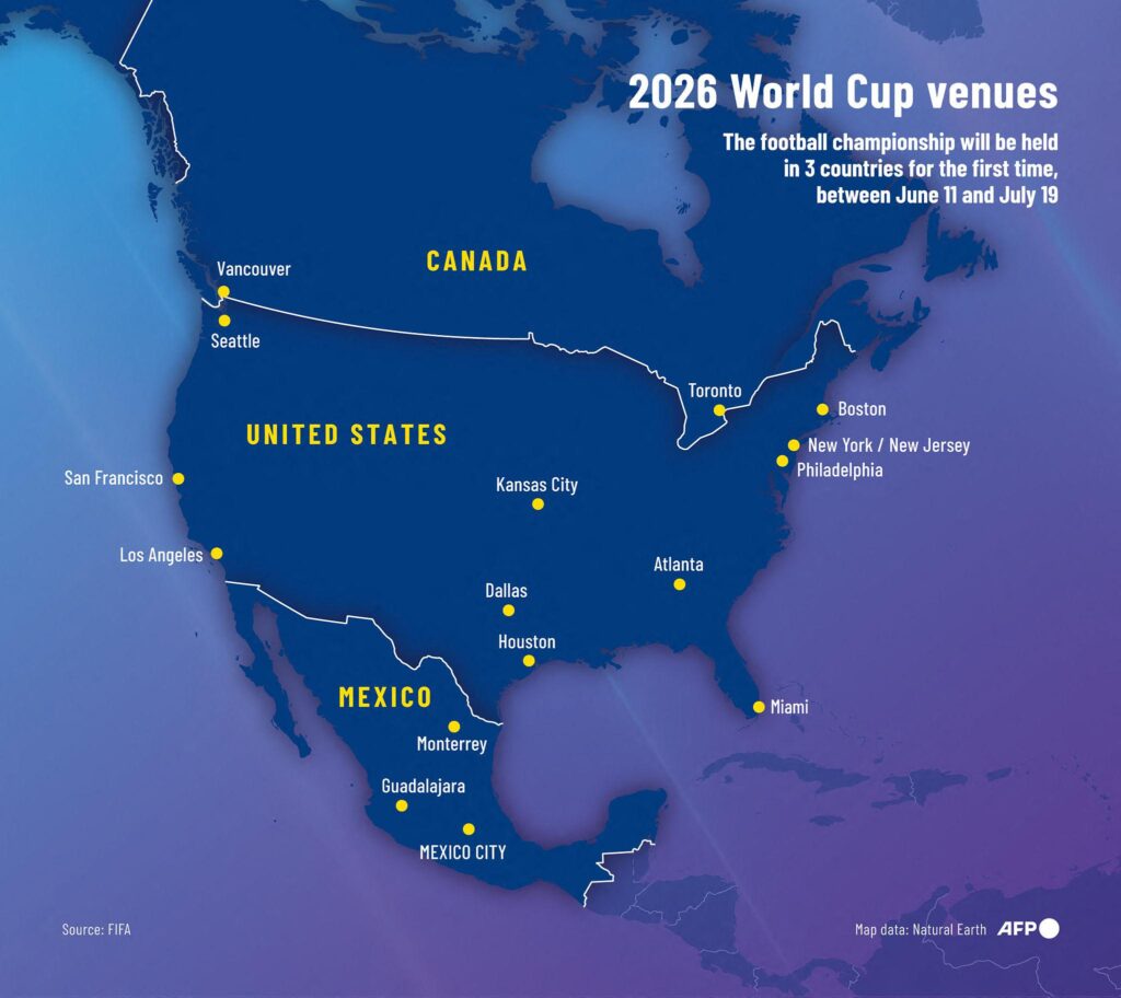 Major football stadiums in the USA, Canada and Mexico ahead of FIFA World Cup 2026