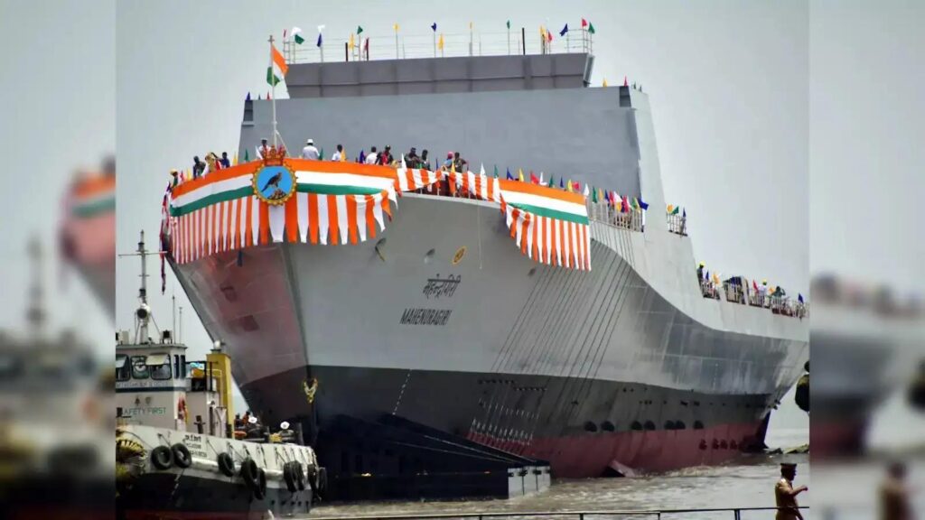 Project 17A stealth frigates being delivered and constructed at Mazagon Dock Shipbuilders Limited