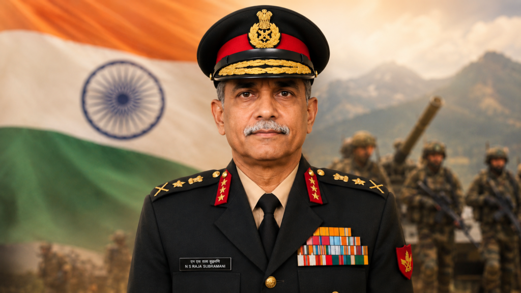 Lt Gen NS Raja Subramani in Indian Army uniform