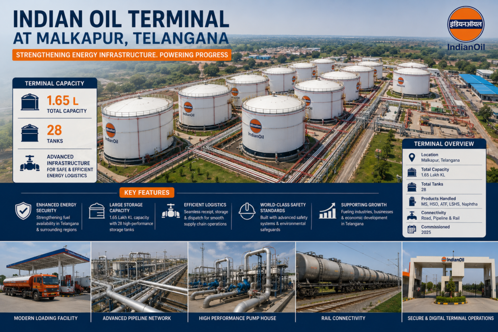 Indian Oil petroleum terminal project at Malkapur in Telangana