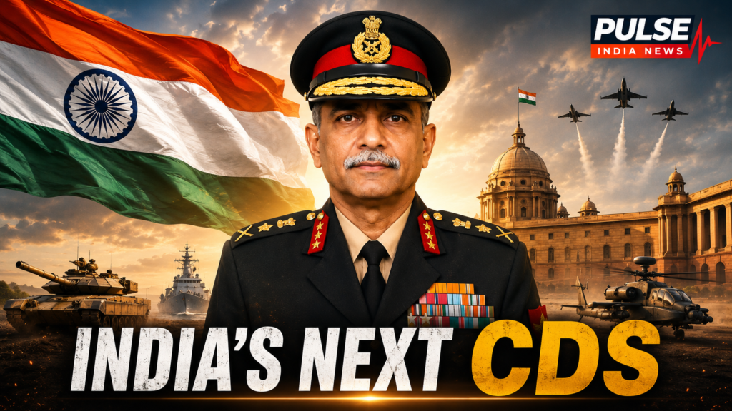 Lt Gen NS Raja Subramani featured in a cinematic defence poster after being appointed as India’s next Chief of Defence Staff
