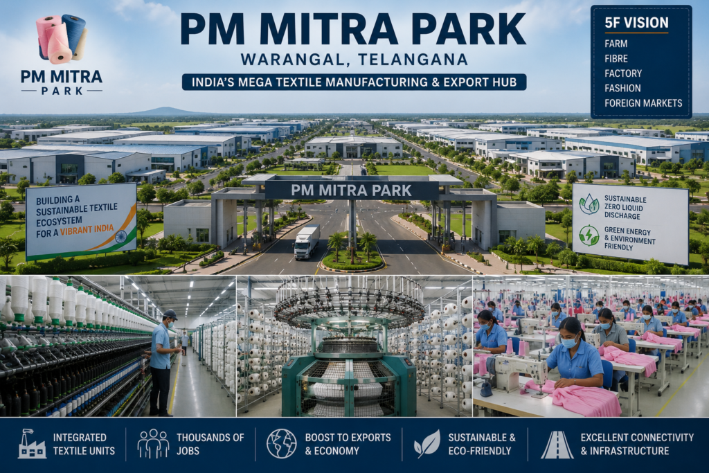 PM MITRA textile park project in Warangal launched during PM Modi Hyderabad visit