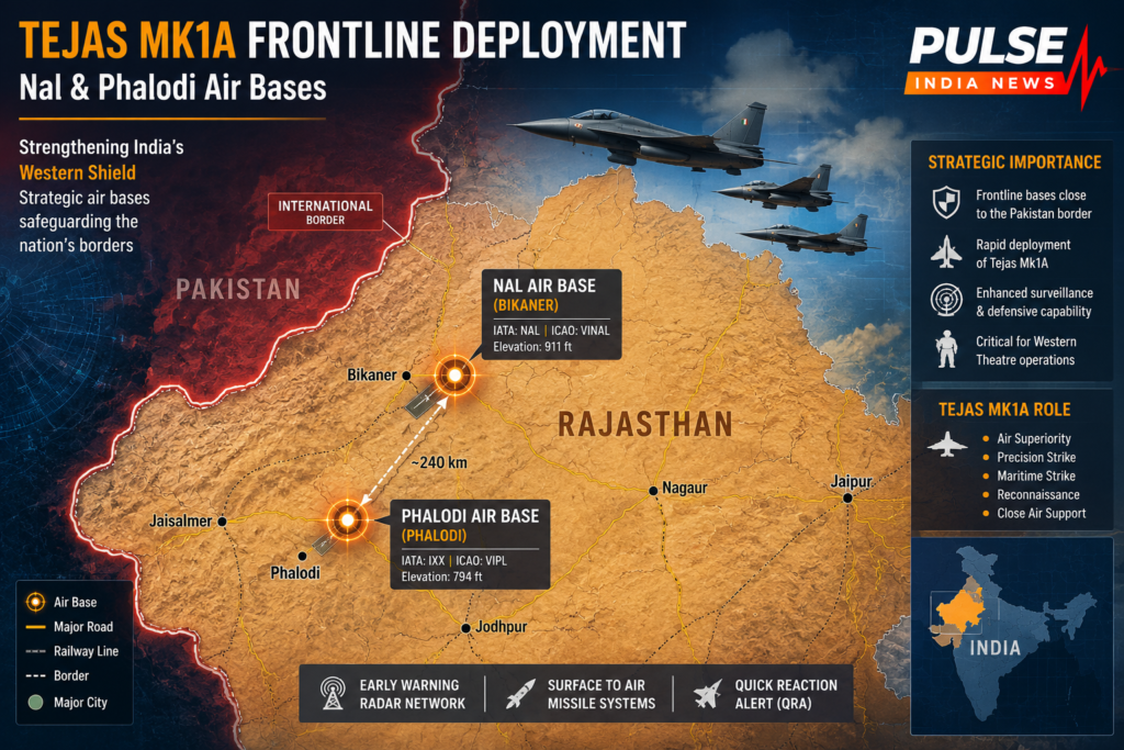 Nal Air Base in Rajasthan where the Indian Air Force plans to deploy Tejas Mk1A fighter squadrons.
