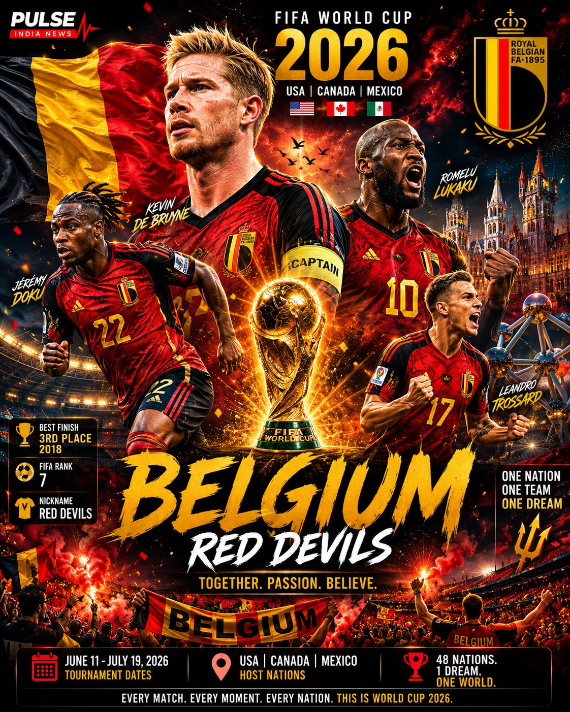 Belgium national football team FIFA World Cup 2026 Group G analysis