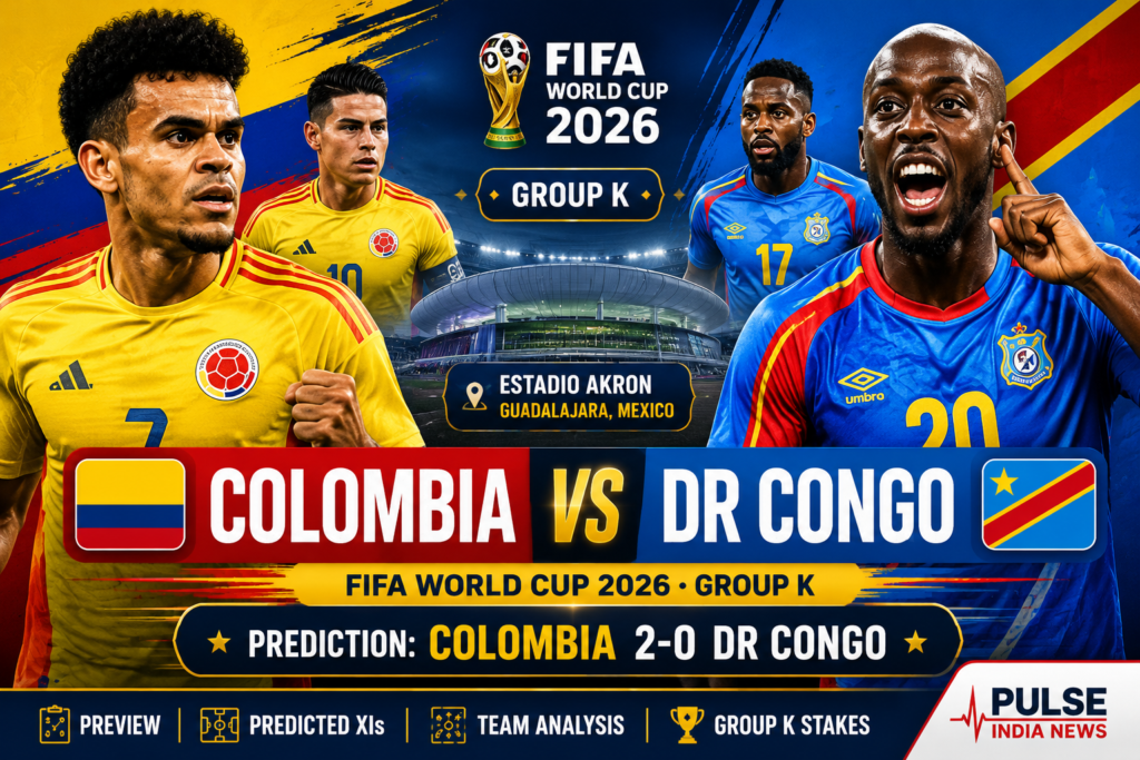 Colombia vs DR Congo Preview: Prediction, Lineups, Team News & Group K Analysis Luis DĂaz and Yoane Wissa featured in a Colombia vs DR Congo FIFA World Cup 2026 Group K preview graphic.