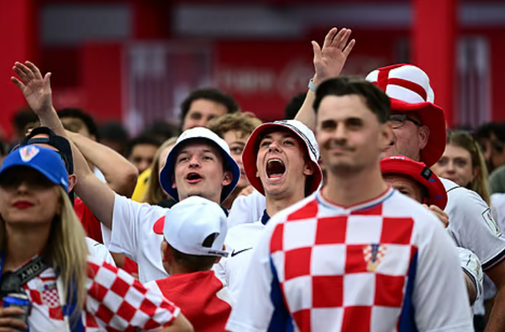 England fans celebrate during England vs Croatia FIFA World Cup 2026 Group L match