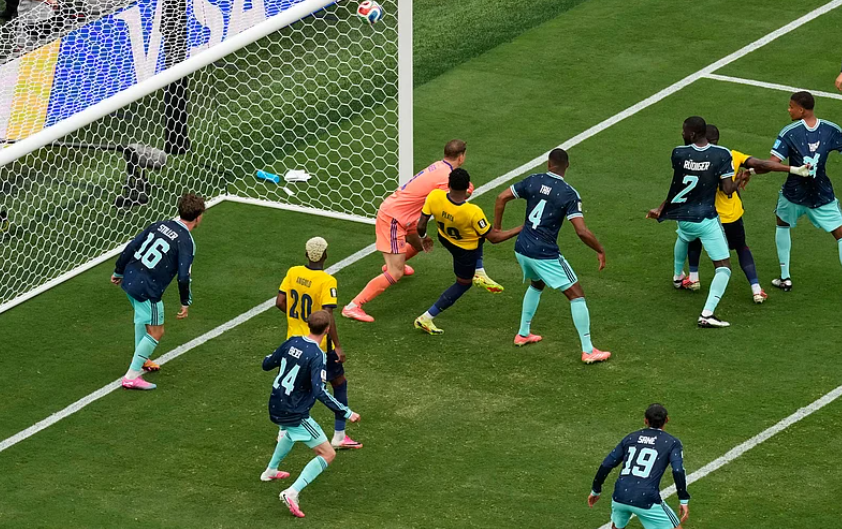 Gonzalo Plata scores the winning goal for Ecuador against Germany in FIFA World Cup 2026