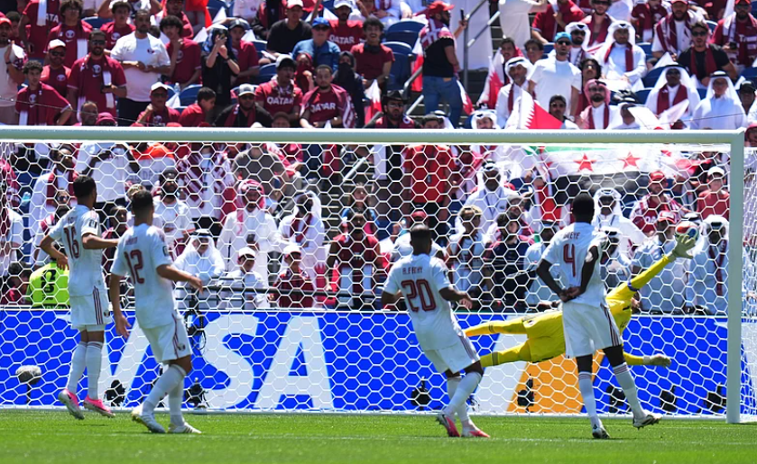Kerim Alajbegovic scores for Bosnia and Herzegovina against Qatar