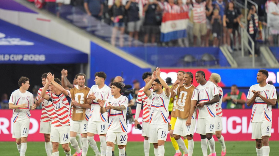 United States players celebrate after beating Paraguay 4-1 in FIFA World Cup 2026 Group D