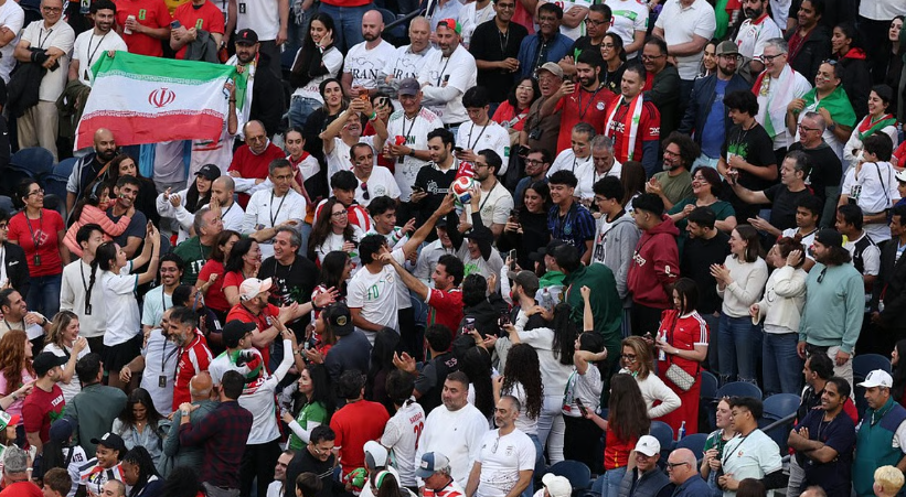 Egypt and Iran supporters cheer during FIFA World Cup 2026 Group G match in Seattle