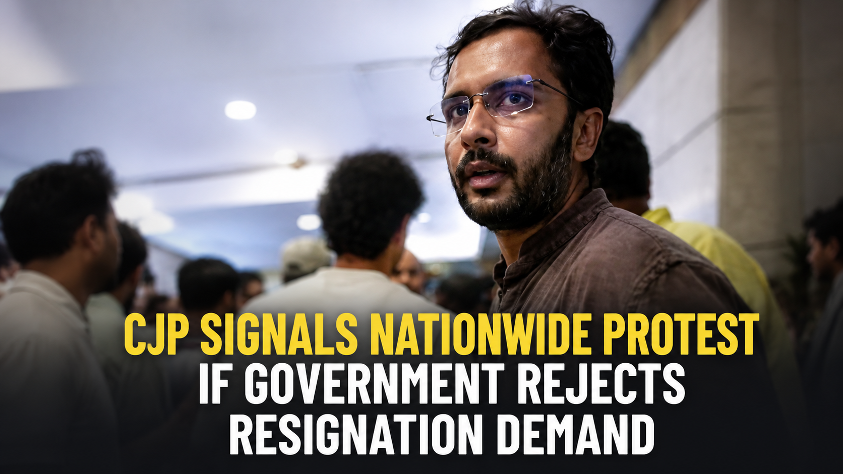 CJP spokesperson Ashutosh Ranka speaks amid the continuing protest over examination paper leaks and government accountability.