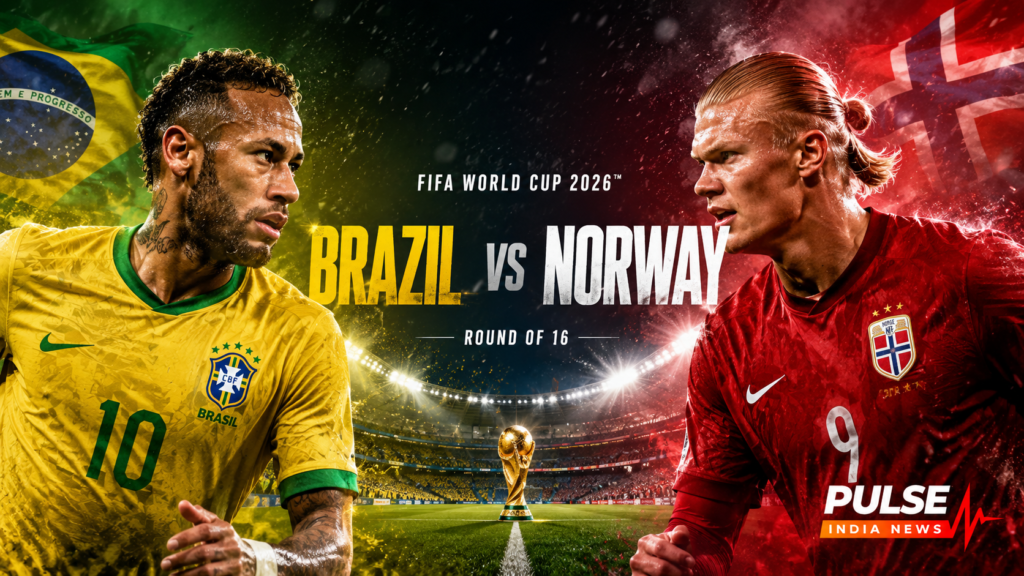 Brazil vs Norway Preview: Neymar Fit, Vinicius vs Haaland Battle in World Cup 2026 Round of 16 Brazil vs Norway FIFA World Cup 2026 Round of 16 cinematic featured image with Neymar and Erling Haaland