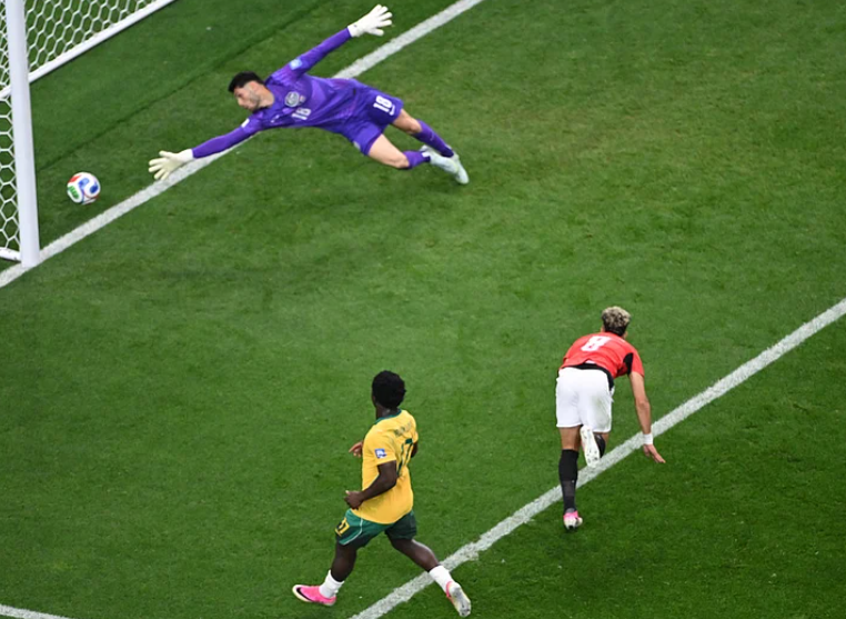 Egypt midfielder Emam Ashour scores against Australia in the FIFA World Cup 2026 Round of 32