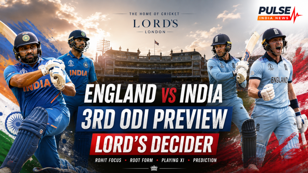 England and India cricketers featured against Lord’s Cricket Ground for the third ODI series-decider preview.