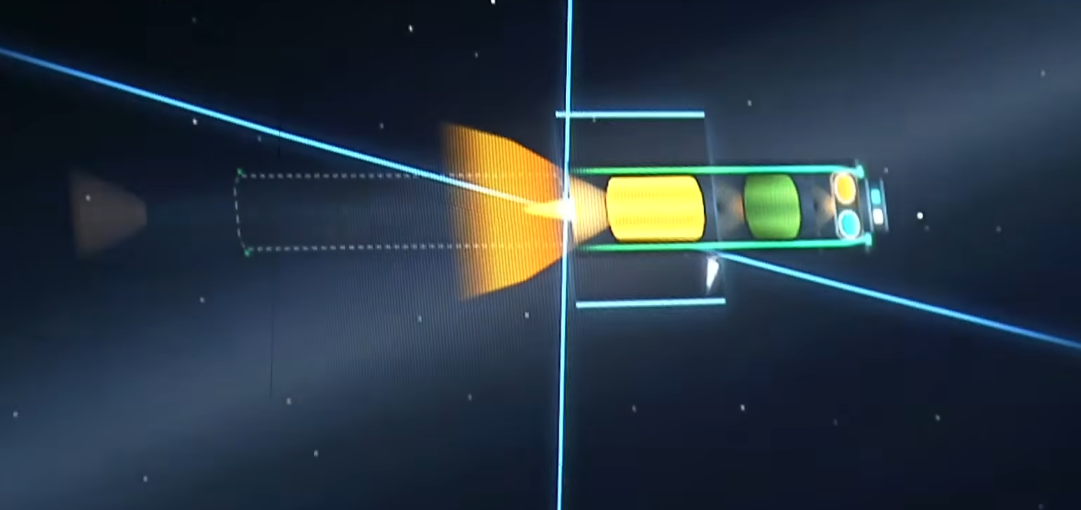 Mission animation showing payload separation from the Vikram-1 rocket in low-Earth orbit