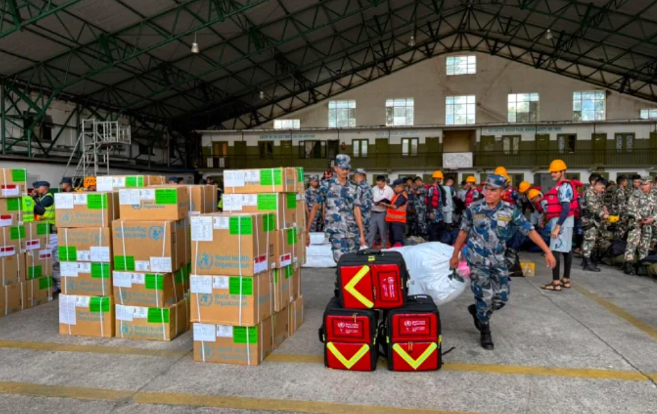 NDRF and fire department teams prepare for emergency flood response in India