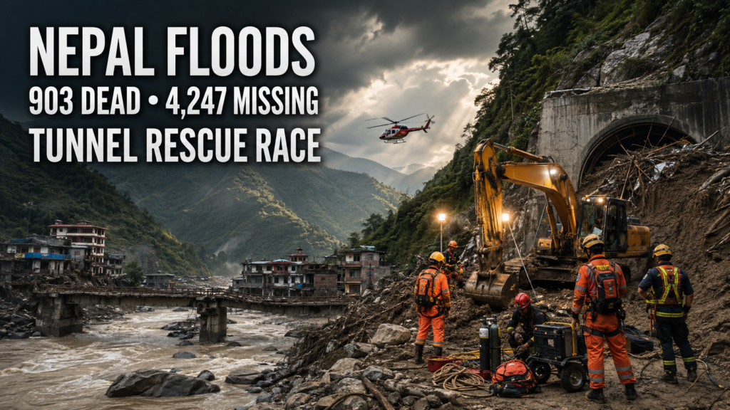 Nepal Flood Death Toll Reaches 903; Over 900 Hydropower Workers Feared Trapped Nepal flood tunnel rescue operation as death toll reaches 903 and 4,247 people remain missing