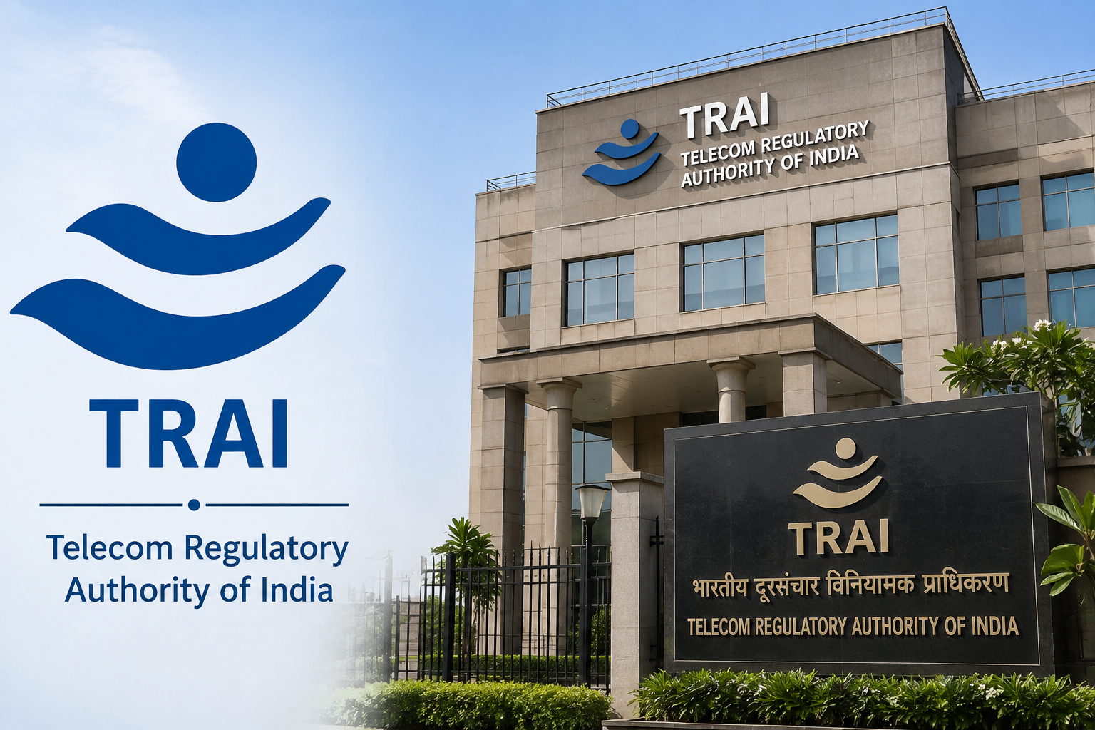 TRAI office building representing India's telecom regulator and its proposed framework for 5G network slicing