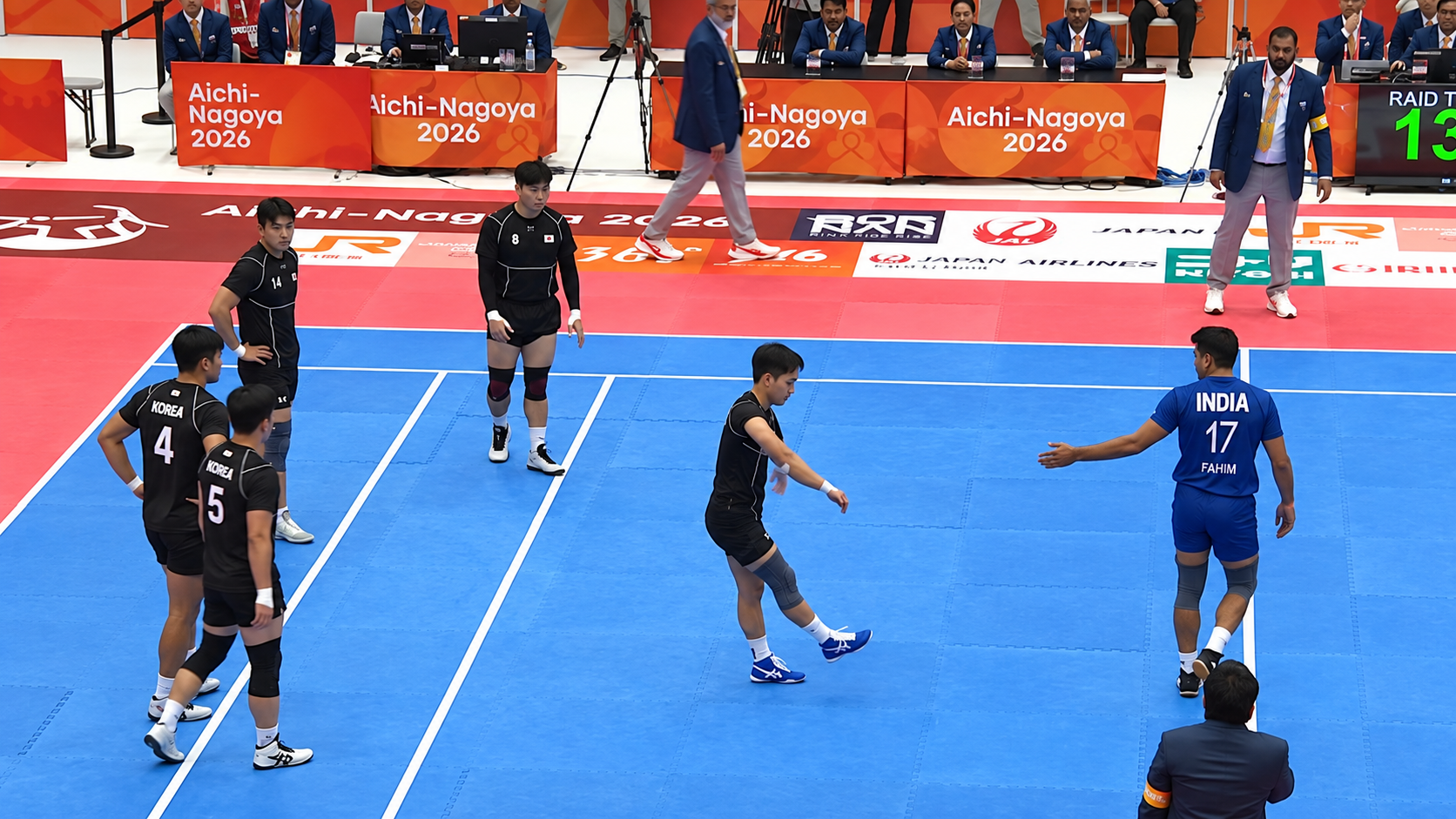 Asian Games 2026 Day 4: India Win First Gold, Two More Medals Assured Indian men's kabaddi team competing against South Korea at the Asian Games 2026