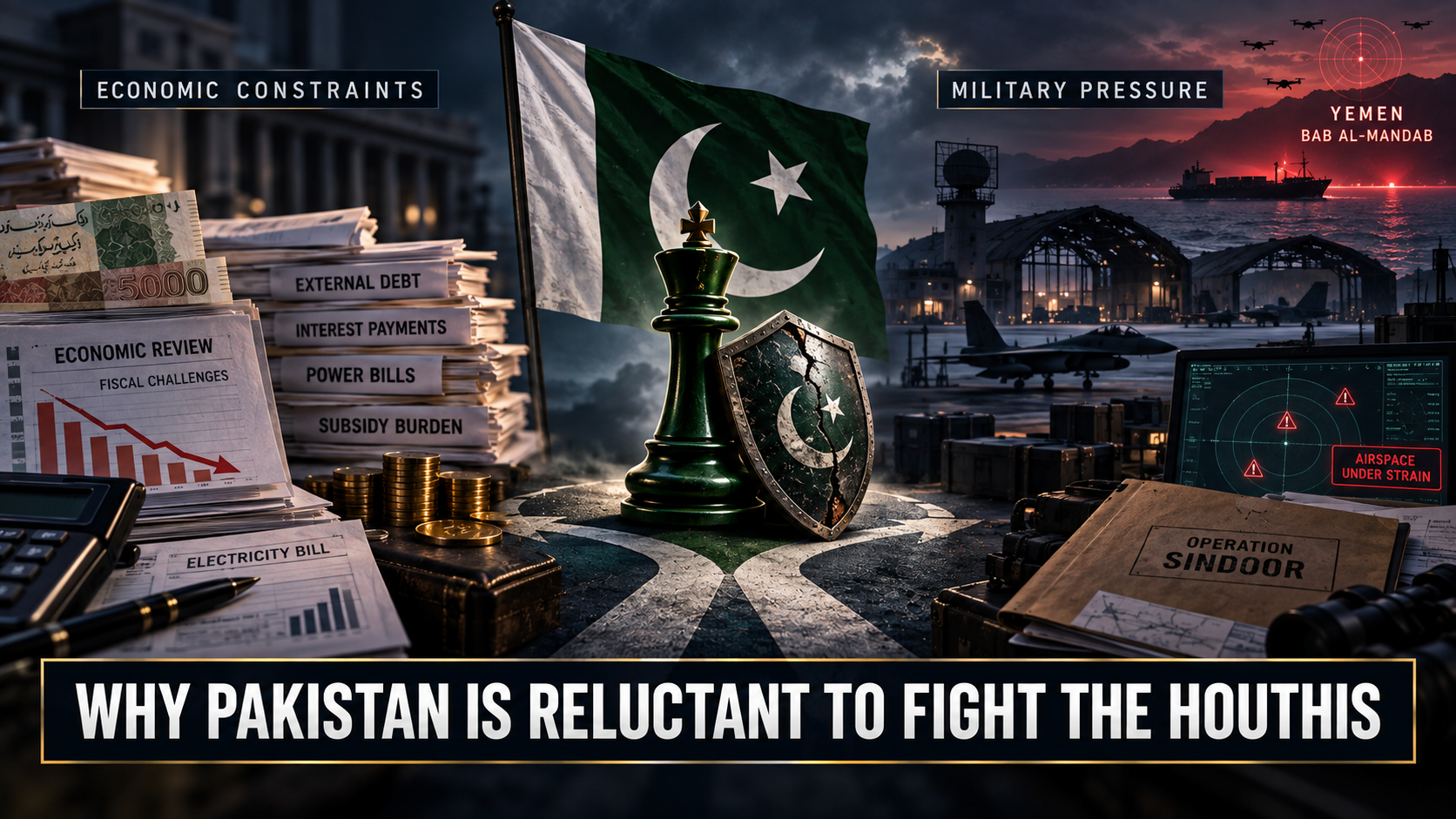 Pakistan faces economic constraints and military pressure while considering the risks of confronting the Houthis